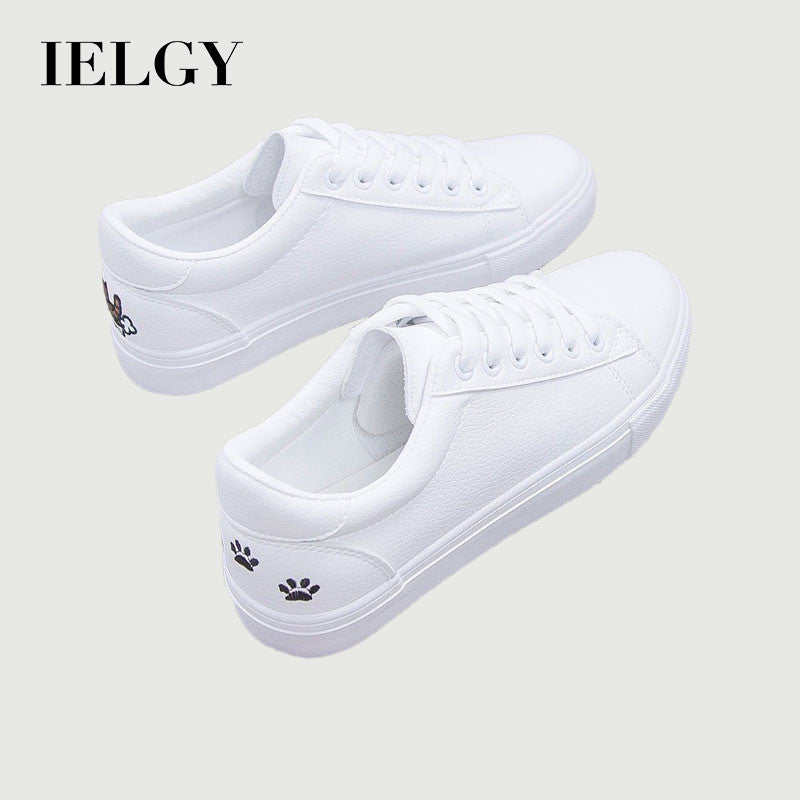 IELGY cute non-slip all-match flat-bottomed shallow round toe casual sneakers