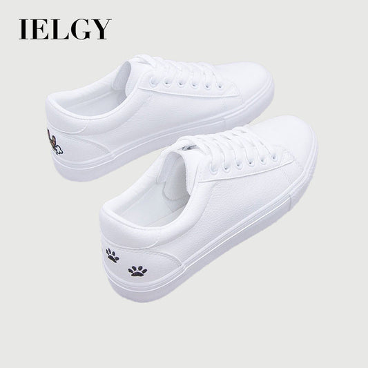IELGY cute non-slip all-match flat-bottomed shallow round toe casual sneakers