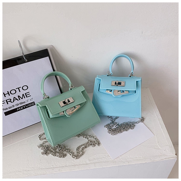 Ielgy Jelly Bag Cute mini Lipstick Bag All-Match Chain Shoulder Diagonal mini