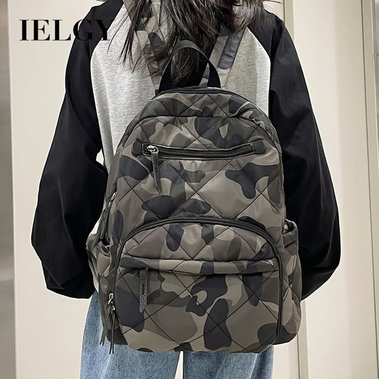 Ielgy Casual Commuter Backpack Nylon Unisex Backpack College Student School Bag