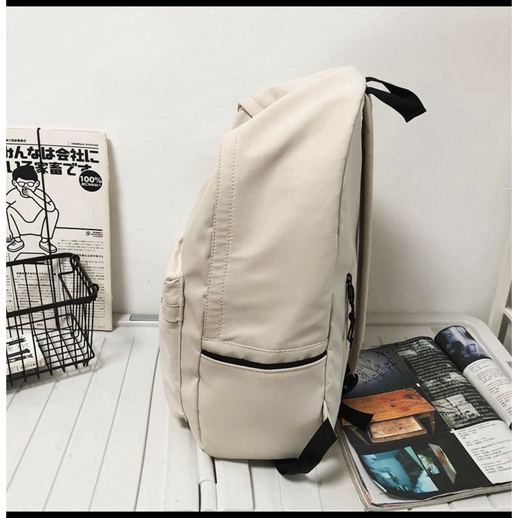 Ielgy Ladies Backpack Simple Large-Capacity Travel Backpack Casual Japanese Student School Bag
