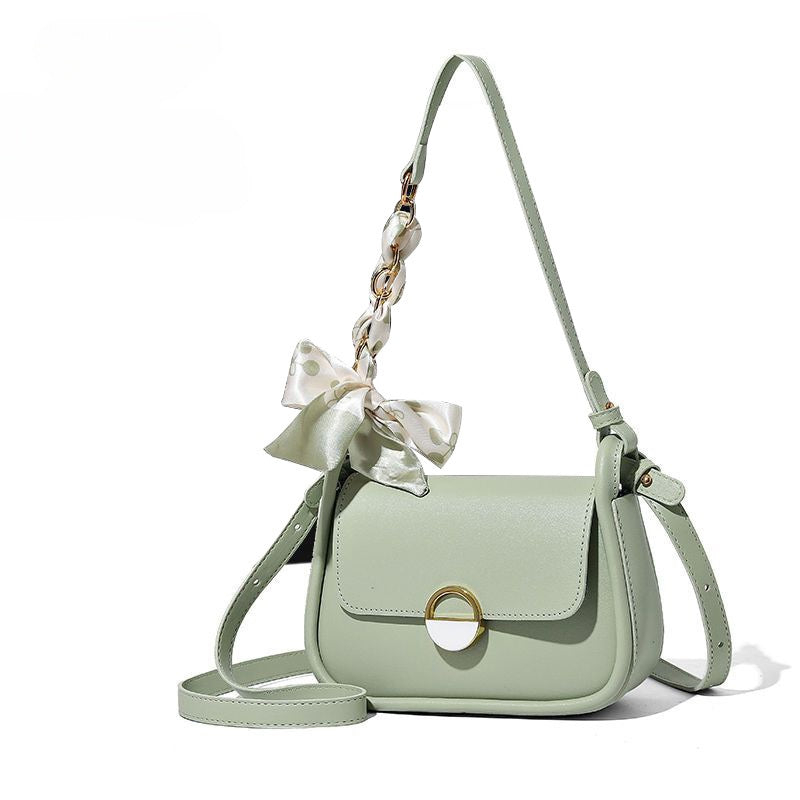 Ielgy Ladies Silk Scarf Underarm Bag Large Capacity All-Match Fashion Commuter One-Shoulder