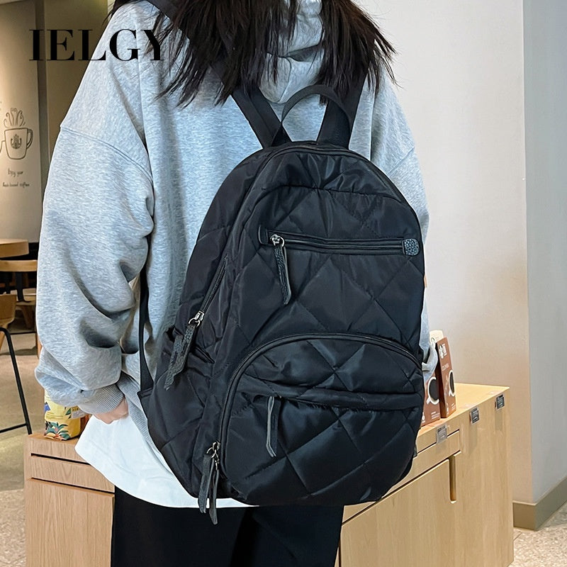 Ielgy Casual Commuter Backpack Nylon Unisex Backpack College Student School Bag
