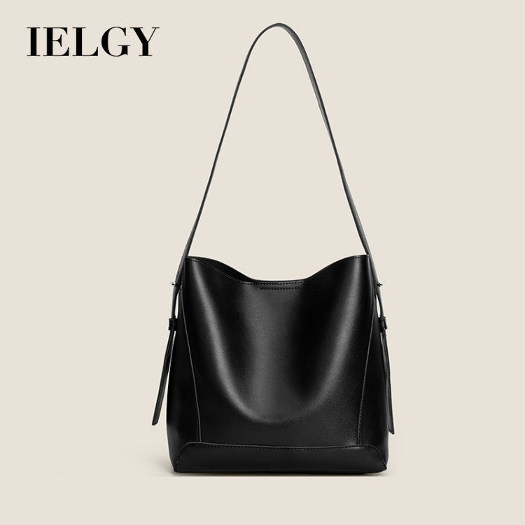Ielgy Ladies One-Shoulder Large-Capacity Bucket Bag