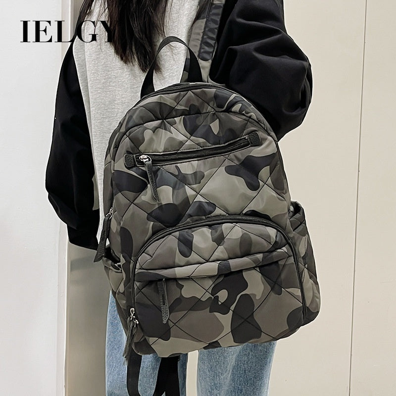 Ielgy Casual Commuter Backpack Nylon Unisex Backpack College Student School Bag