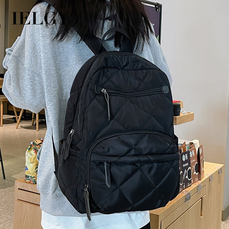 Ielgy Casual Commuter Backpack Nylon Unisex Backpack College Student School Bag