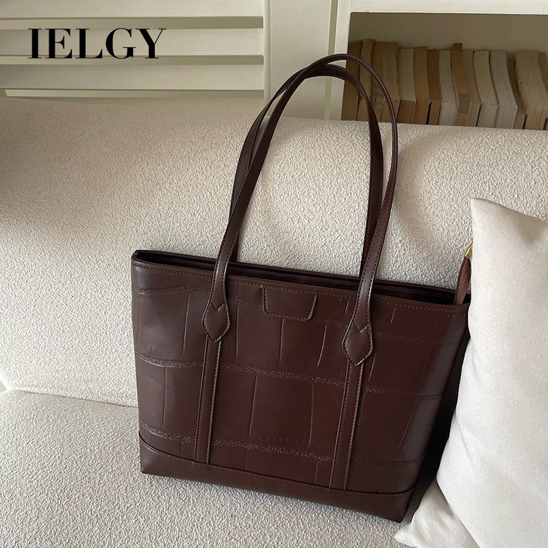 Ielgy Large Capacity Commuter Bag Student Class Armpit Order Shoulder Tote Bag