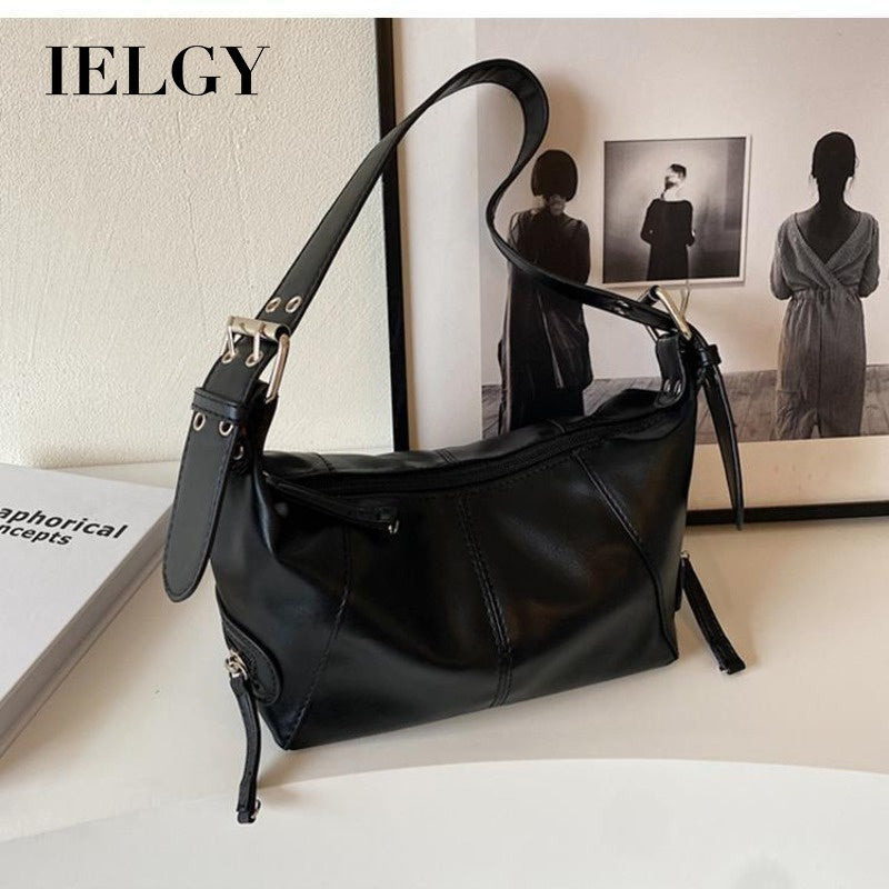 Ielgy Ladies Retro European American Sweet Cool Style One-Shoulder Underarm Bag