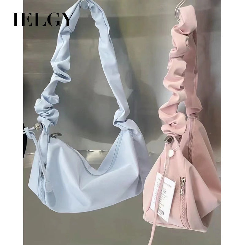 Ielgy Ladies Folded Large Capacity Commuter Shoulder Crossbody Dumpling Bag