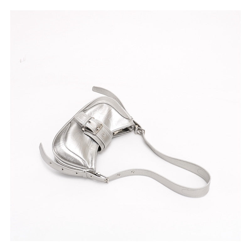 Ielgy Ladies Niche High-End Baguette Underarm Bag Fashionable All-Match Large-Capacity Commuter Shoulder Bag