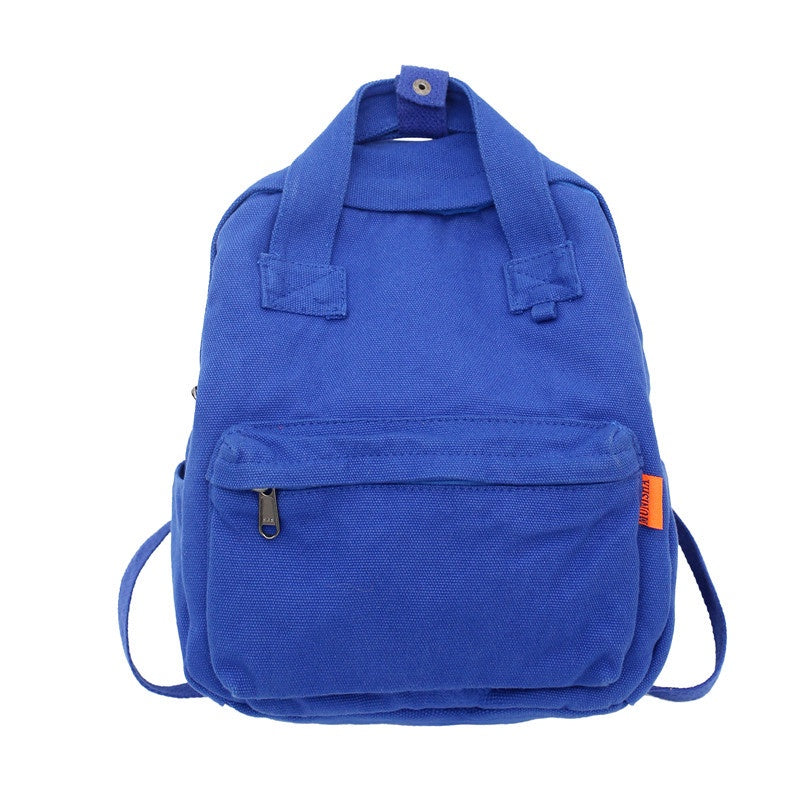 Ielgy Ladies Canvas Backpack Simple Casual College Student Harajuku Style Campus Backpack