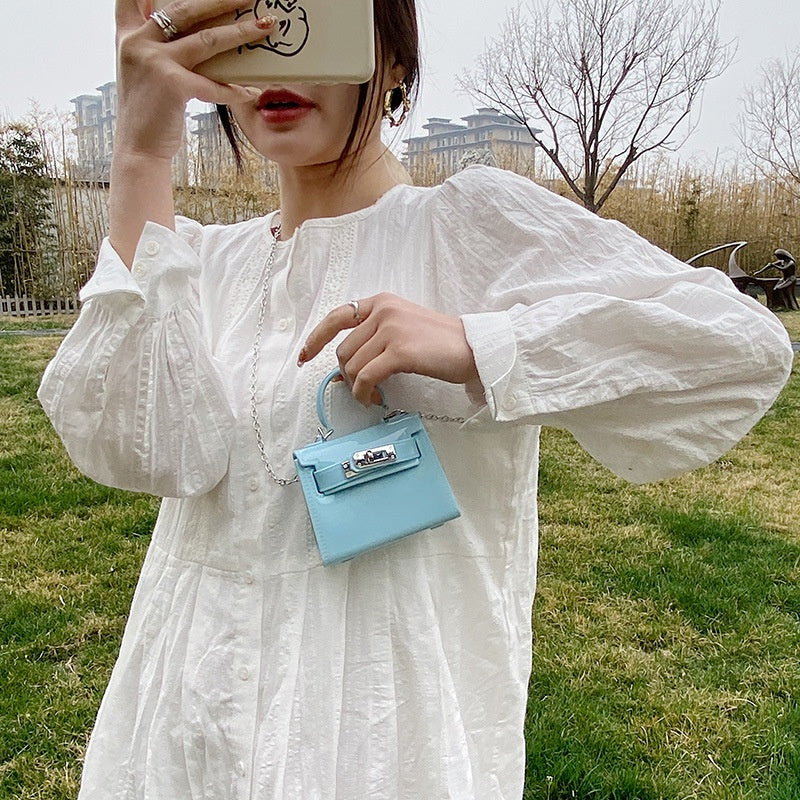 Ielgy Jelly Bag Cute mini Lipstick Bag All-Match Chain Shoulder Diagonal mini