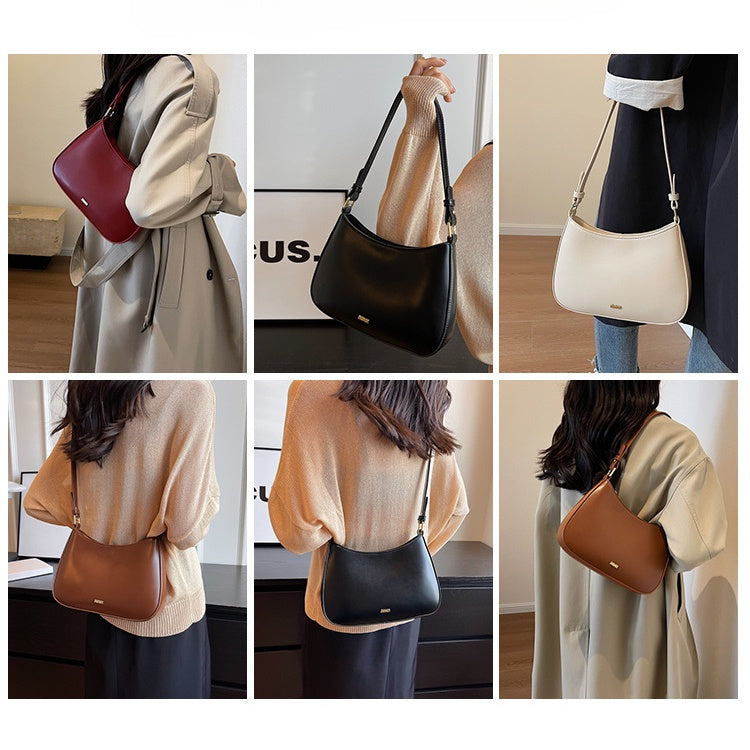 Ielgy Ladies Red Fashionable One-Shoulder Underarm Baguette Bag Retro Wedding Bridal Handbag