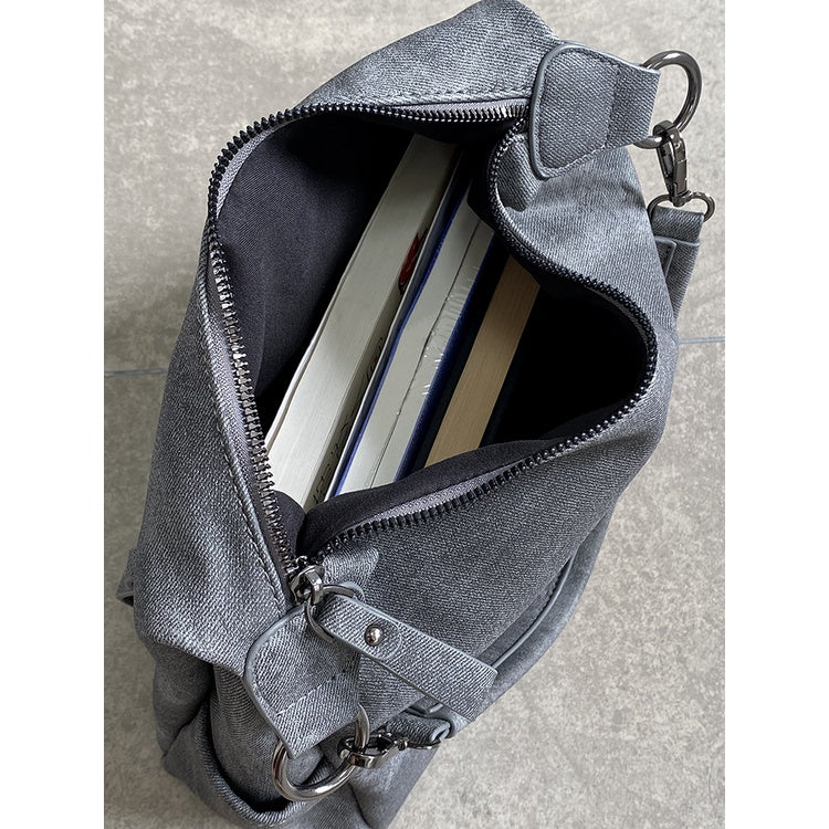 Ielgy Ladies Melade Color Retro Tote Bag Large Capacity Portable Commuter Bag