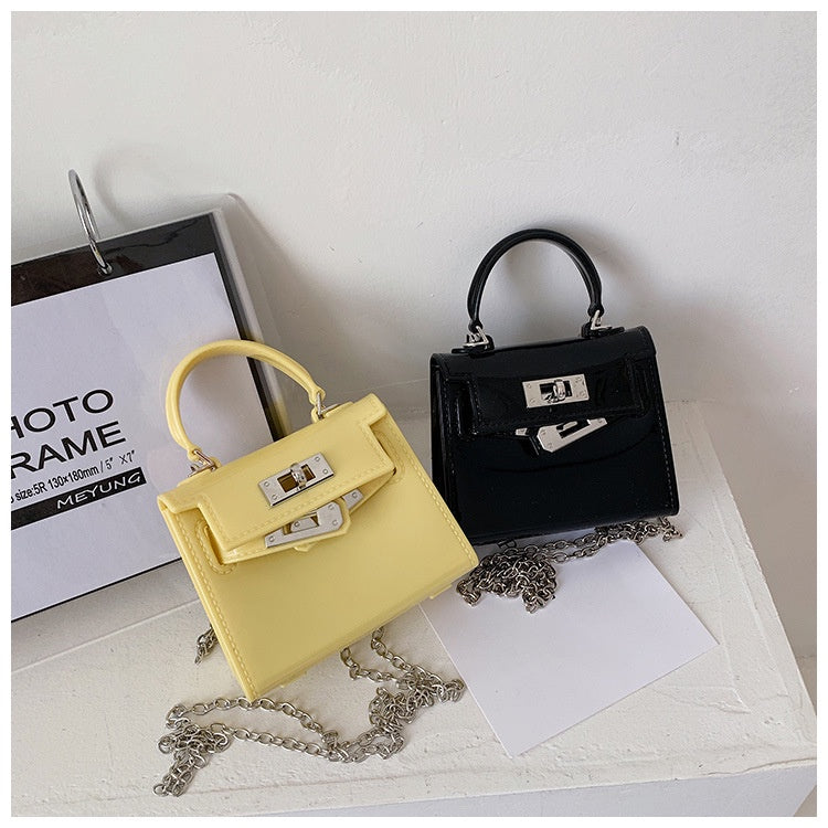 Ielgy Jelly Bag Cute mini Lipstick Bag All-Match Chain Shoulder Diagonal mini