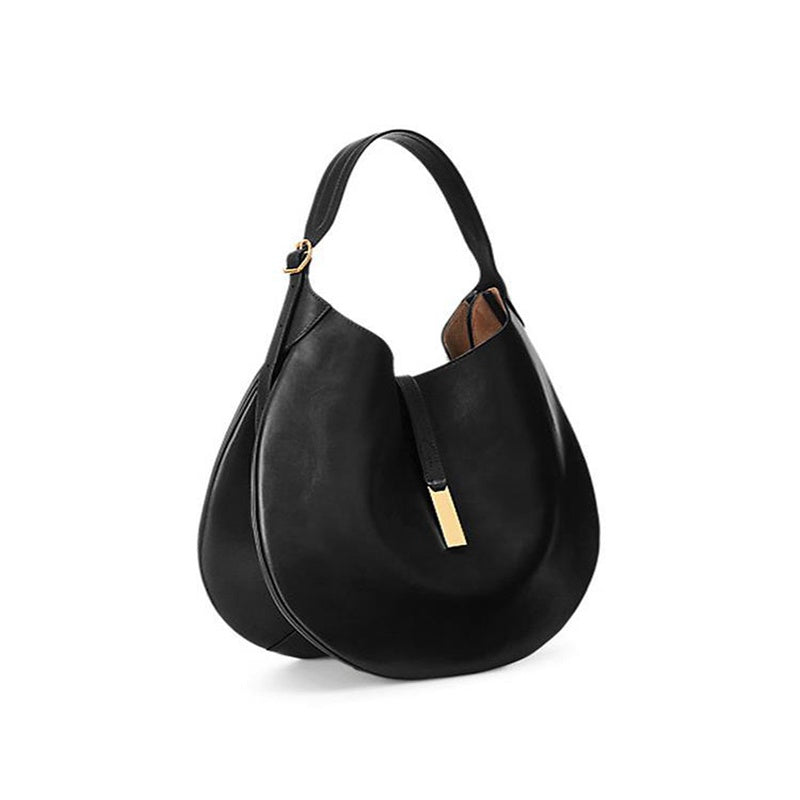 IELGY Women's Korean style shoulder bag large capacity soft semicircular crossbody bag
