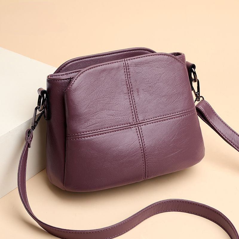 IELGY Women's soft leather shoulder crossbody bag large capacity bag