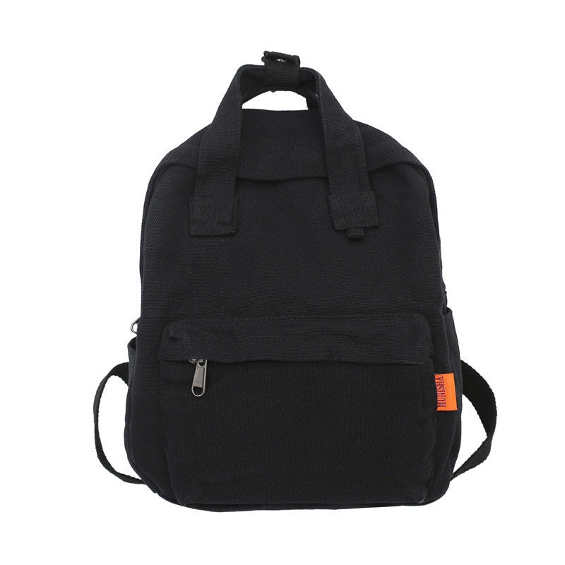 Ielgy Ladies Canvas Backpack Simple Casual College Student Harajuku Style Campus Backpack
