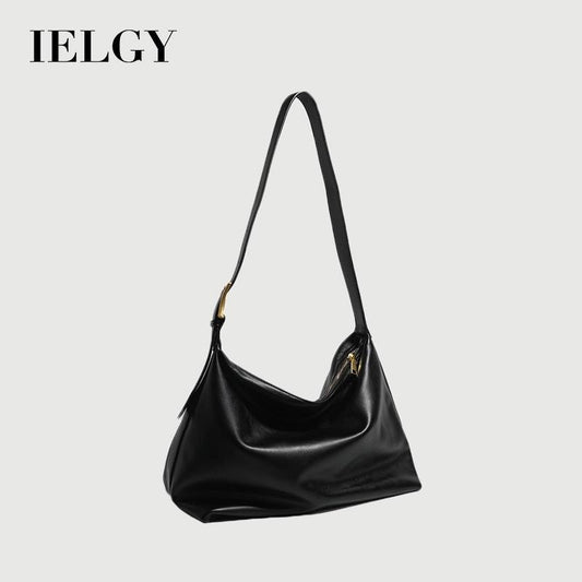 IELGY shoulder Women's bags Korean version Black Casual Large capacity Son and mother Simple handle bag