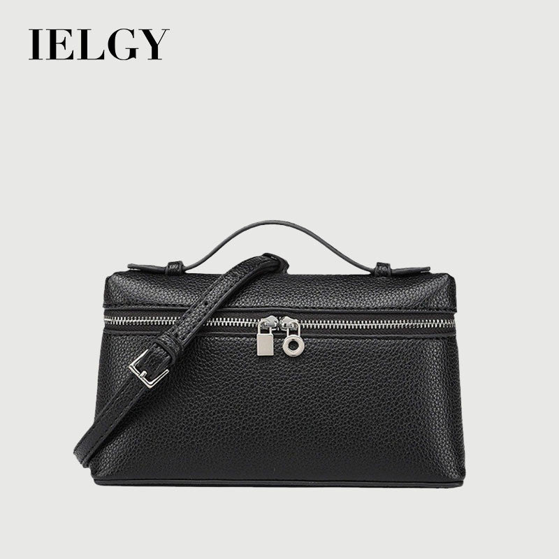 Ielgy Messenger Lunch Box Bag pu Leather Mini Fashion Portable Box Bag