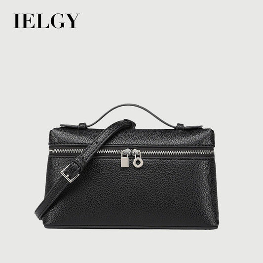 Ielgy Messenger Lunch Box Bag pu Leather Mini Fashion Portable Box Bag