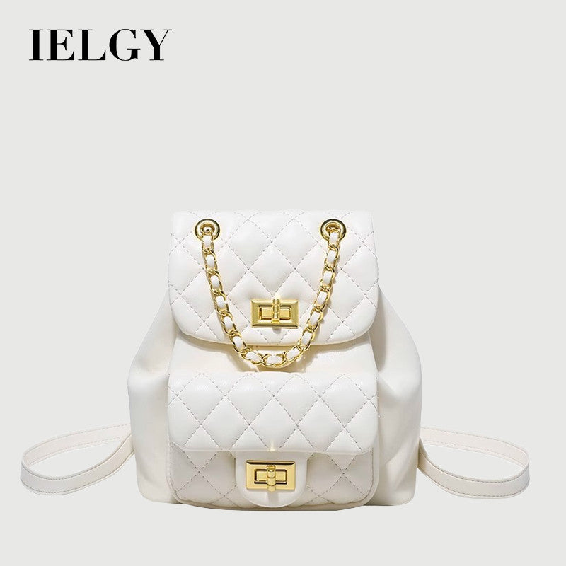 Ielgy Diamond Backpack Chain High-End Diamond Korean Version Casual Style Backpack