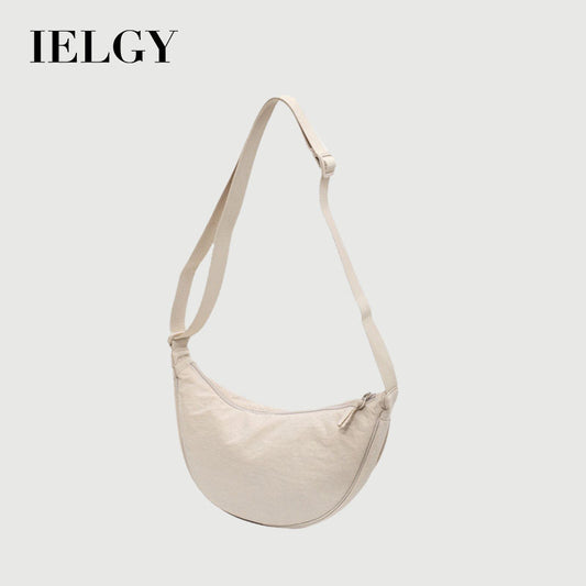 IELGY women's versatile adjustable messenger nylon dumpling Zipper bag