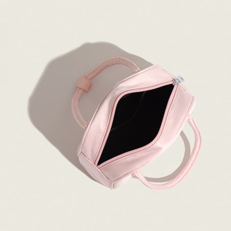 Ielgy Ladies Sweet Silk Satin Handbag Dopamine Pink Boston Handbag