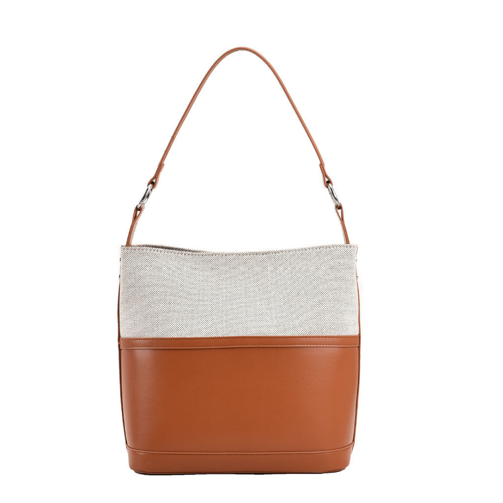 Ielgy Simple Bucket Bag All-Match Fashion Portable Cross-Body Korean Version Large-Capacity Female Bag