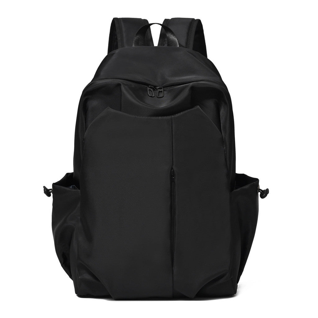 Ielgy Japanese Korean Simple Large-Capacity Solid Color Backpack University School Bag Campus Backpack