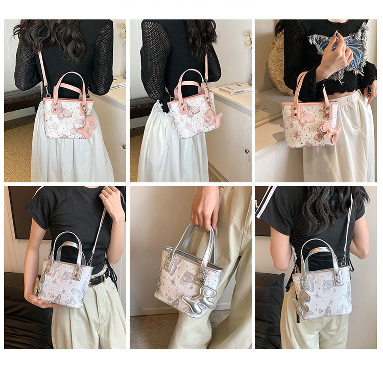 Ielgy All-Match Messenger Bag High-End Niche Texture Portable Bucket Bag