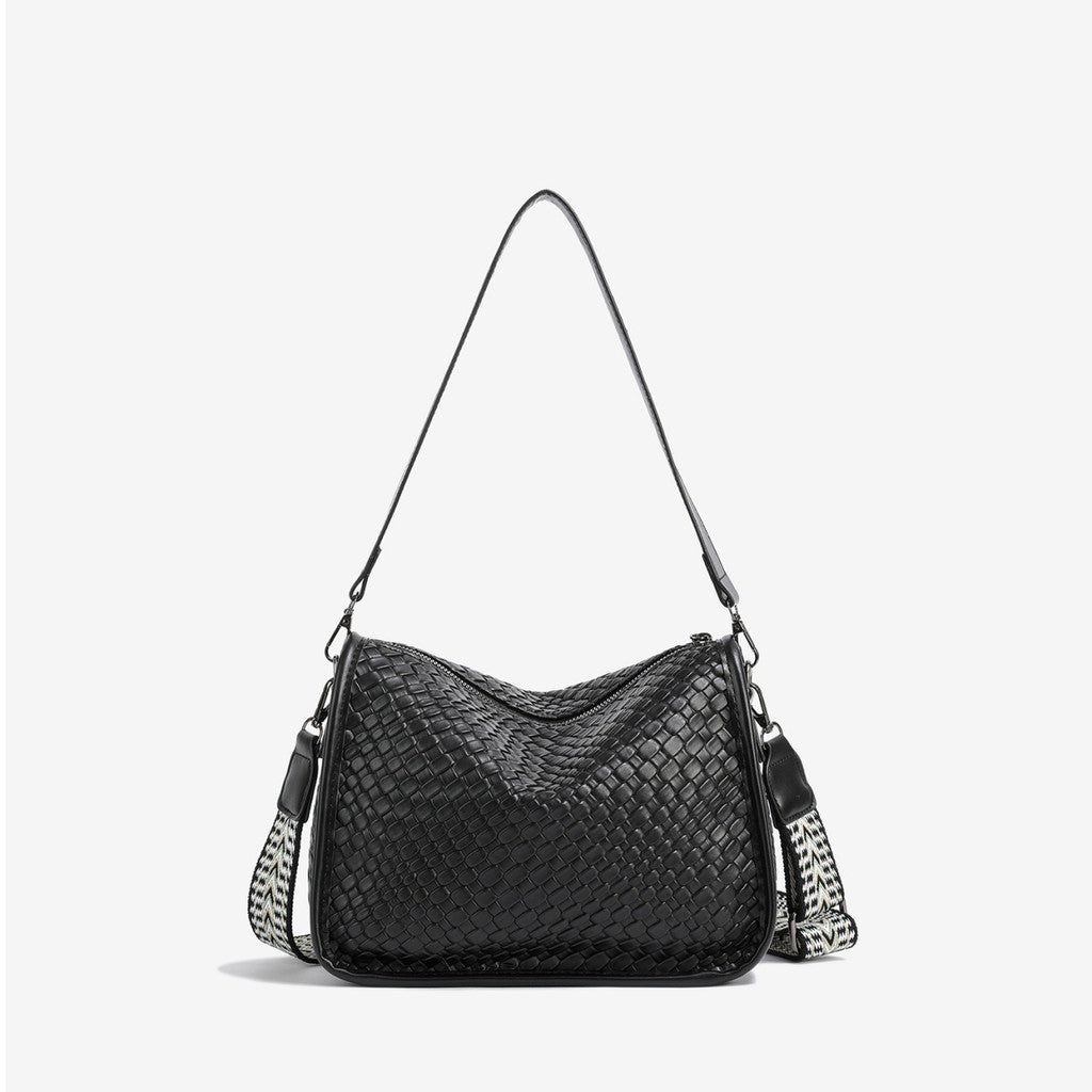 Ielgy Large-Capacity Shoulder Bag Korean Version Trendy Fashion All-Match Casual Commuter Cross-Body Dump