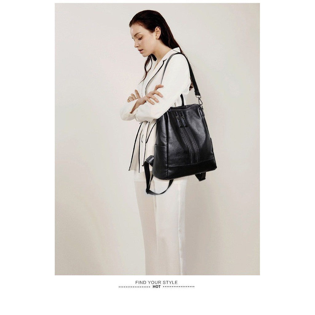 Ielgy Korean Version pu Leather Ladies Fashion Backpack Mommy Bag