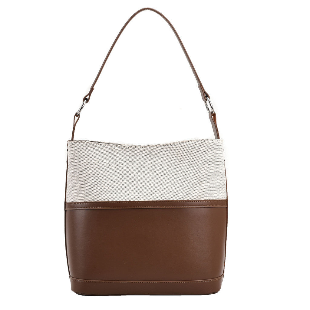 Ielgy Simple Bucket Bag All-Match Fashion Portable Cross-Body Korean Version Large-Capacity Female Bag