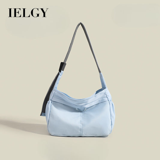 Ielgy Large-Capacity Casual Bag Waterproof Wear-Resistant Oxford Cloth One-Shoulder Commuter Diagonal Bag Korean Version