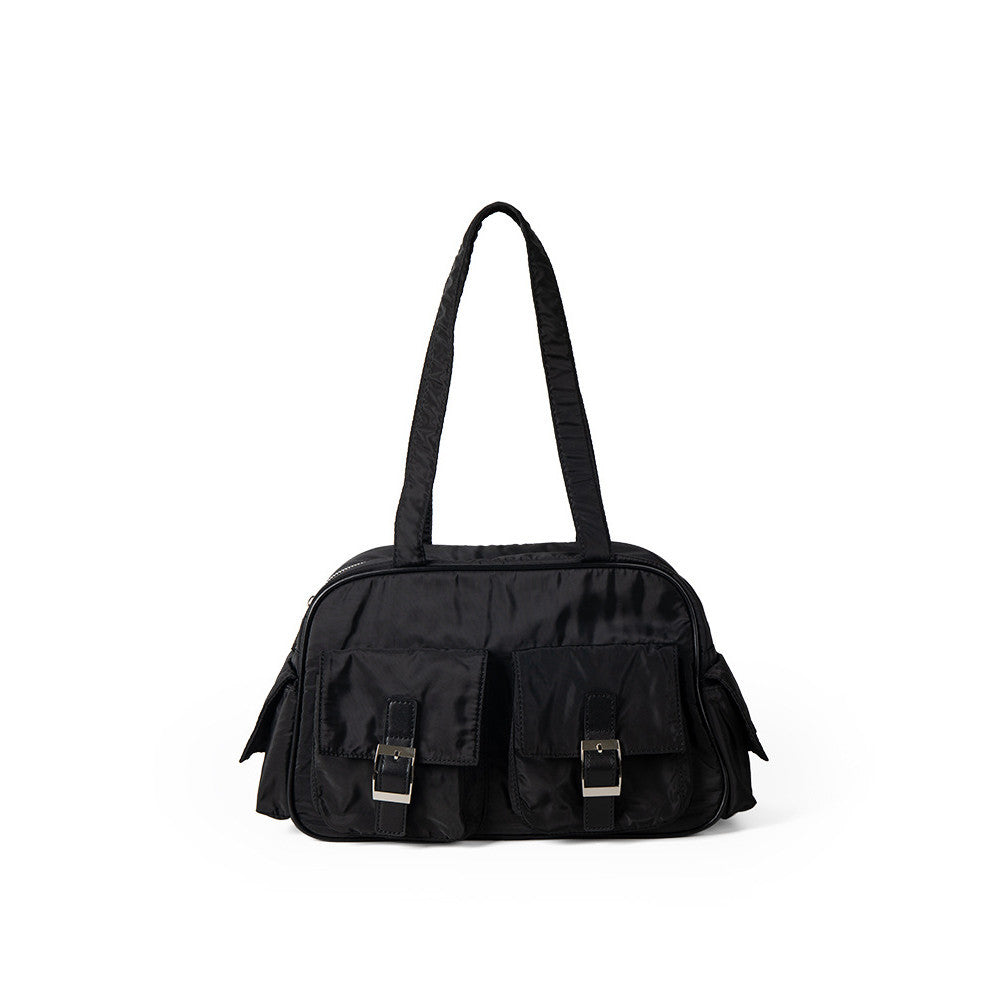 Ielgy Japanese Korean Harajuku Style Shoulder Bag College Students Class Fashion Nylon Multi-Pocket Large-Capac
