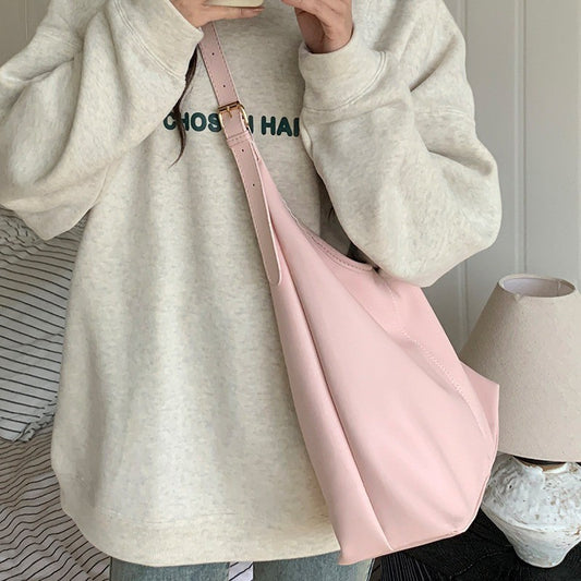 Ielgy Korean Version Tote Bag Trendy Fashion Casual Underarm Bag All-Match Large-Capacity One-Shoulder Commuter Bag