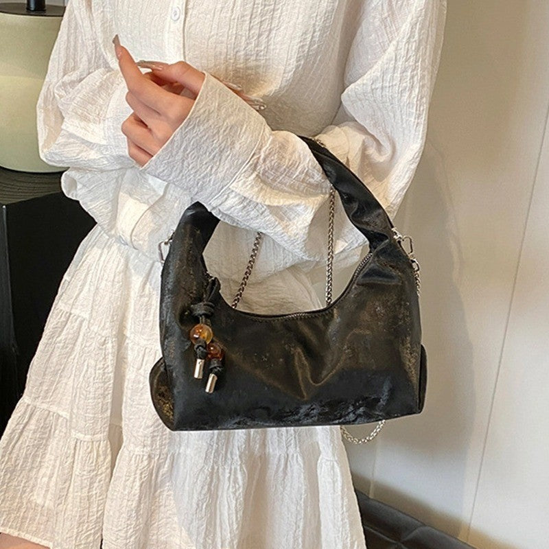 Ielgy New Chinese Style Chinese Style Dumpling Bag Ladies Shoulder Messenger Bag Chain Portable