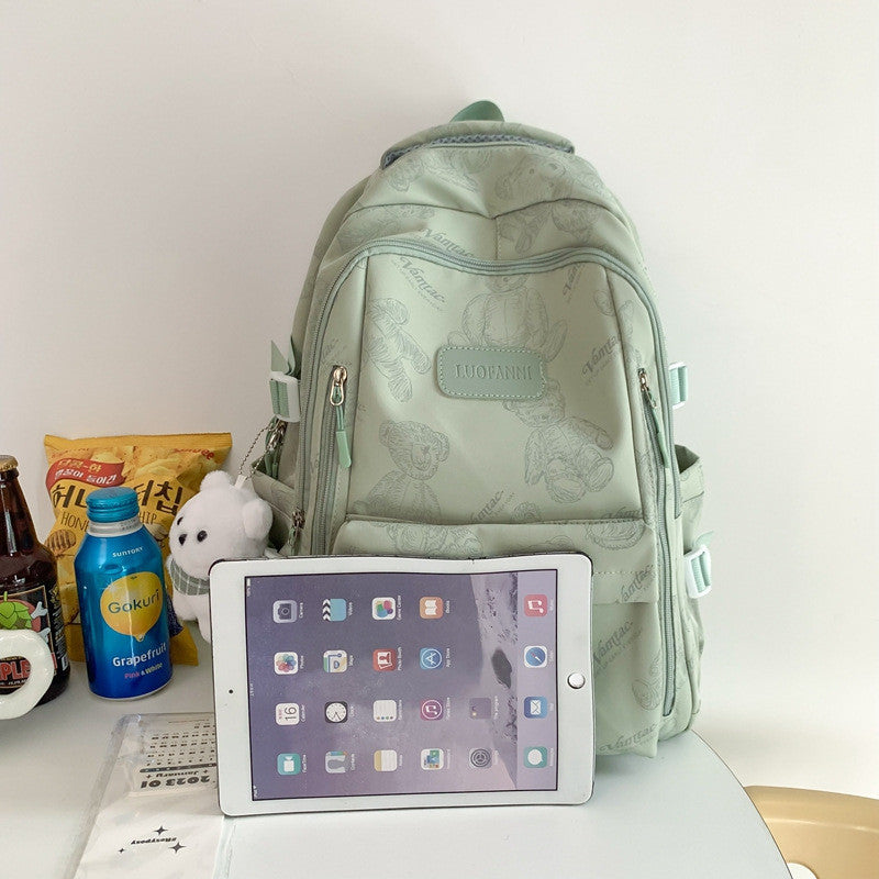 Ielgy High-Value School Bag High Junior High School College Students Large-Capacity Simple