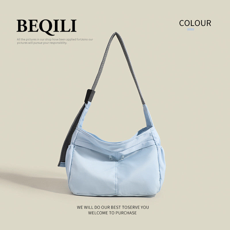 Ielgy Large-Capacity Casual Bag Waterproof Wear-Resistant Oxford Cloth One-Shoulder Commuter Diagonal Bag Korean Version