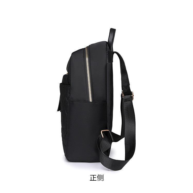 Ielgy Korean Version Diamond Backpack Outing Travel Bag Ladies Solid Color Backpack Simple Large Capacity Backpack