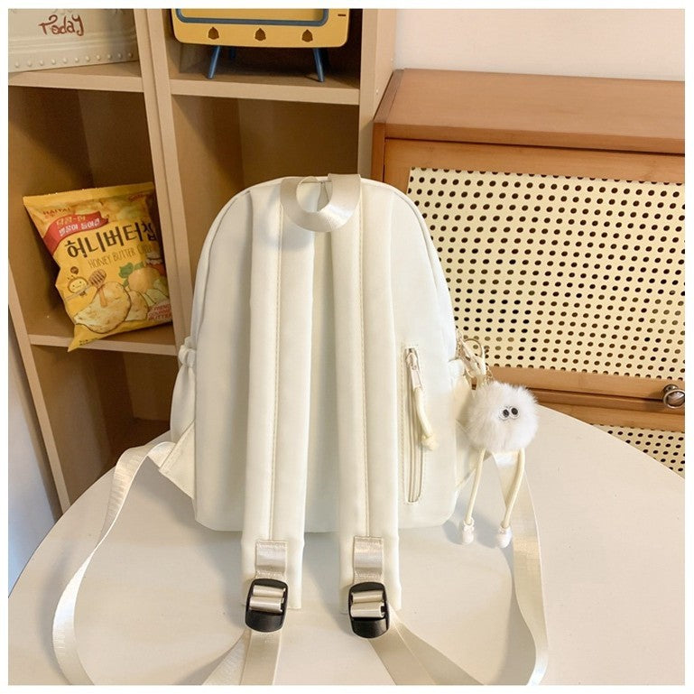 Ielgy Japanese Korean Version Cream Series Schoolbag All-Match Appearance Girl Backpack Large Capacity