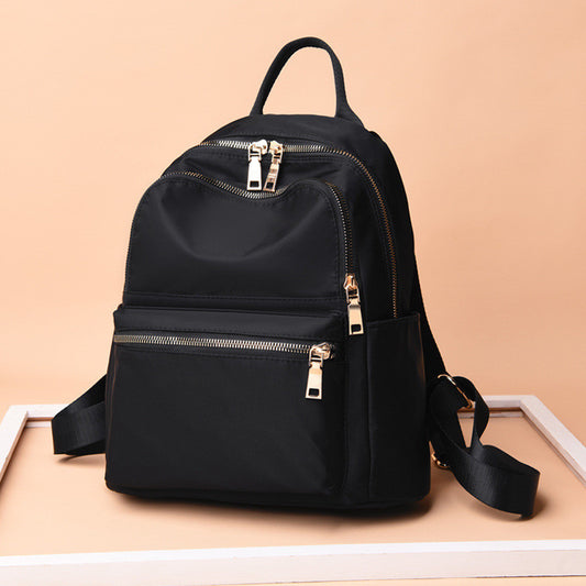 Ielgy Lightweight Oxford Cloth Backpack Female Korean Version Nylon Canvas Student Leisure Travel Small Backpack