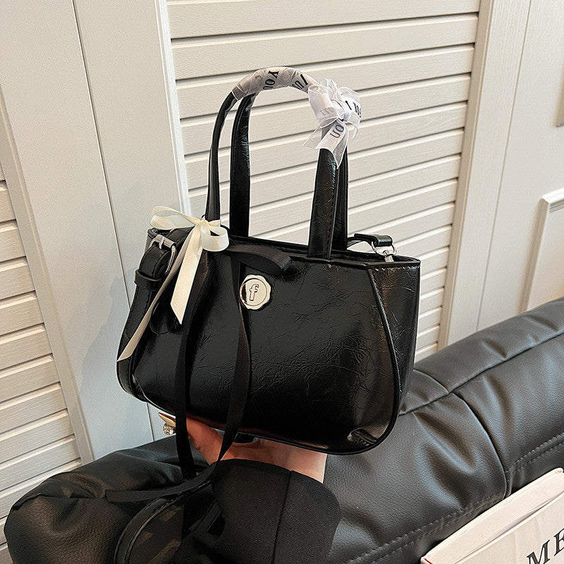 Ielgy High-End Texture All-Match Shoulder Messenger Bag Fashion Silver Portable Small Square Bag