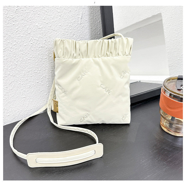 Ielgy All-Match Cross-Body Mobile Phone Bag Small Square Bag Ladies Small Shoulder Bag PU Letter Shoulder Bag