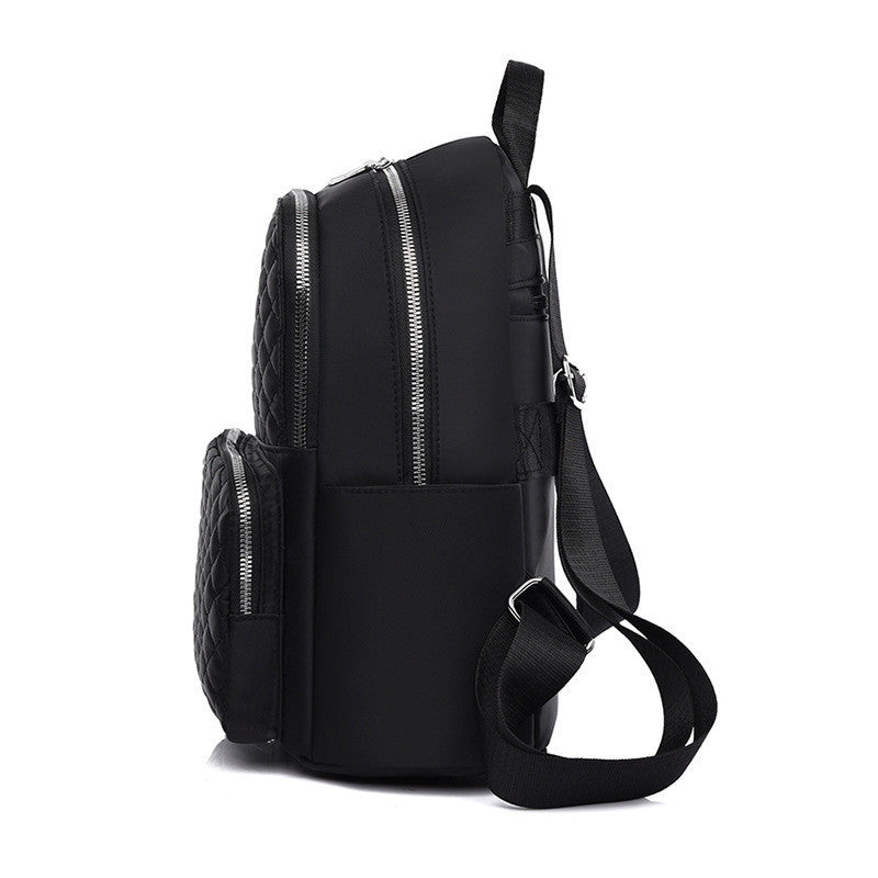 Ielgy Casual Ladies Oxford Backpack Fashion Diamond Embroidery Thread Large Capacity Travel Backpack