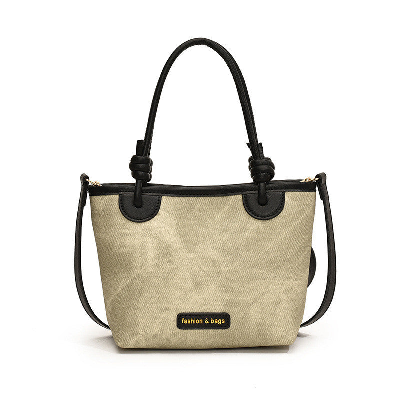 Ielgy Ladies Outing Handbag Fashion High-End Commuter Cross-Body Bucket Bag