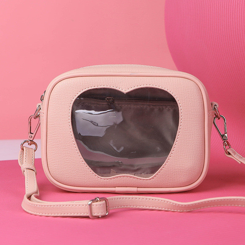 Ielgy Ladies Pink Large Capacity Shoulder Messenger Bag