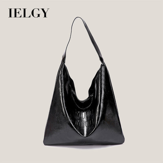 Ielgy Casual Large-Capacity Tote Bag High-End Trendy One-Shoulder Portable Underarm Commuter