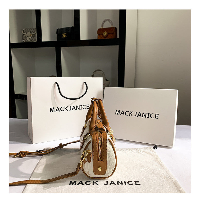 Ielgy Lychee Pattern Texture Boston Bag Printed Crossbody Female Bag